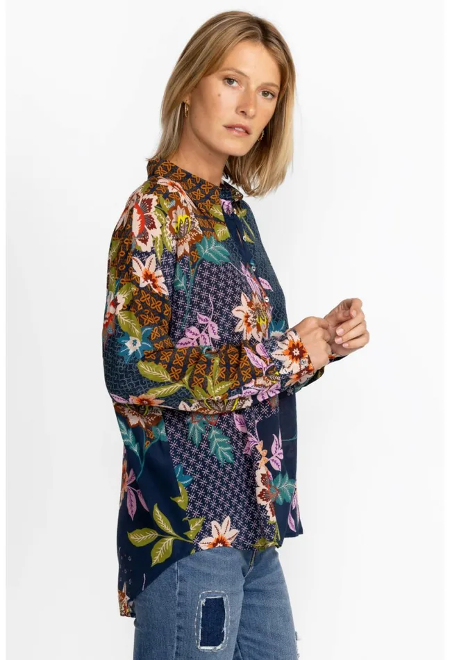 Women Johnny Was Tops Delfino Lotus Blouse Delfino