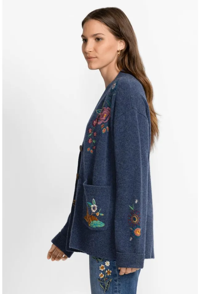 Women Johnny Was Tops Griffin Cardigan Blue