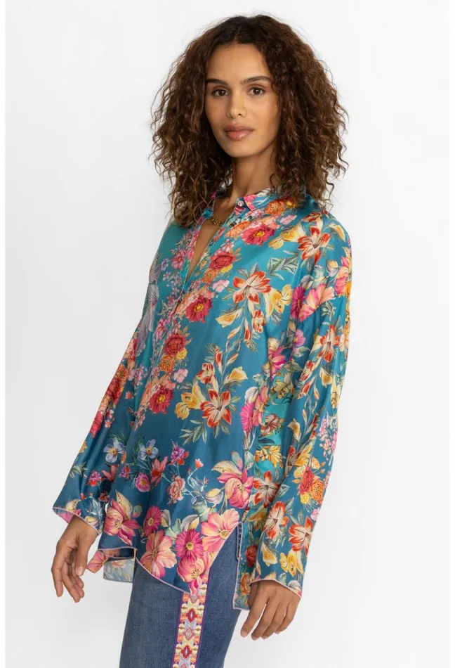 Women Johnny Was Tops Neutra Mara Blouse Multi