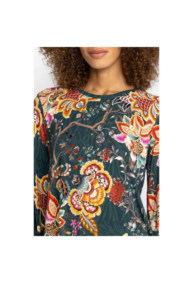 Women Johnny Was Tops The Janie Favorite Puff Sleeve Knit Tee Orizaba