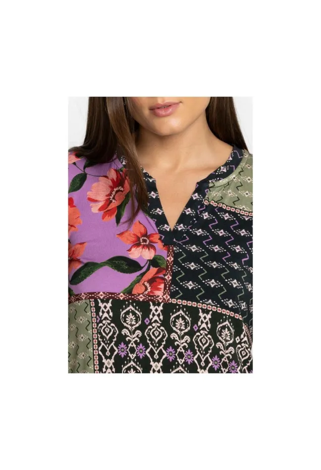 Women Johnny Was Tops Zanda Split Neck Top Multi