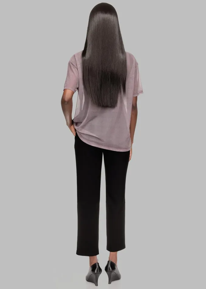 Women Joyce Mesh Tee X Barbie 8211 Burgundy The Frankie Shop Tops