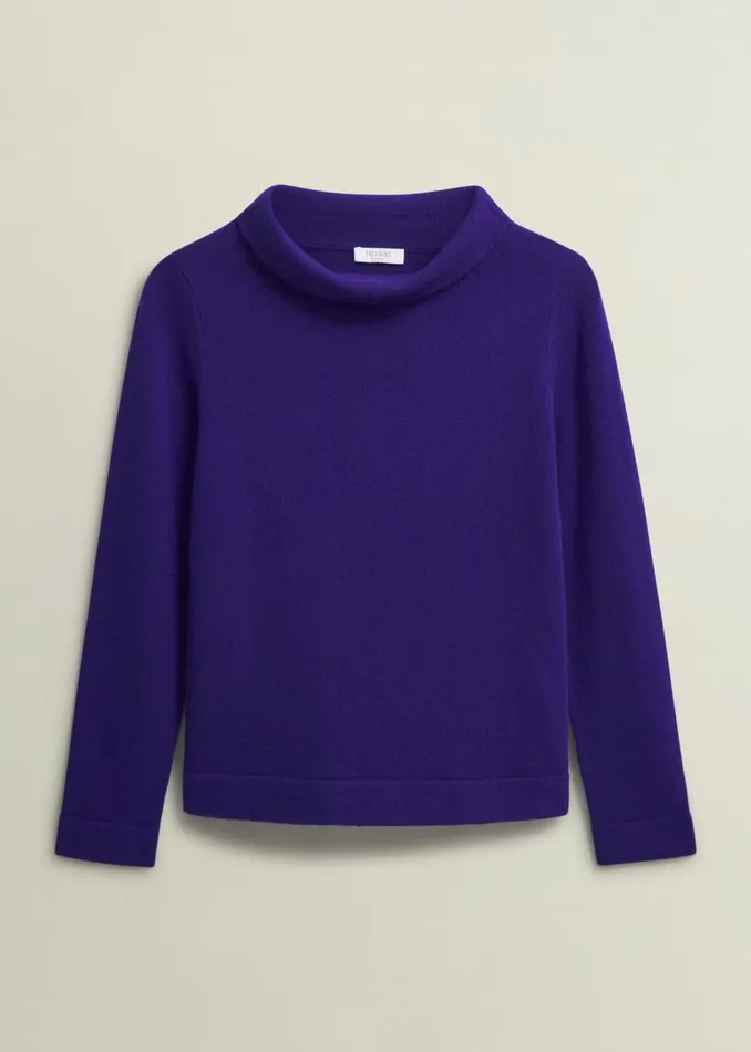 Women Jumpers and Cardigans Hobbs Audrey Wool Cashmere Jumper Cobalt Blue