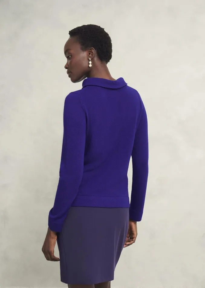 Women Jumpers and Cardigans Hobbs Audrey Wool Cashmere Jumper Cobalt Blue