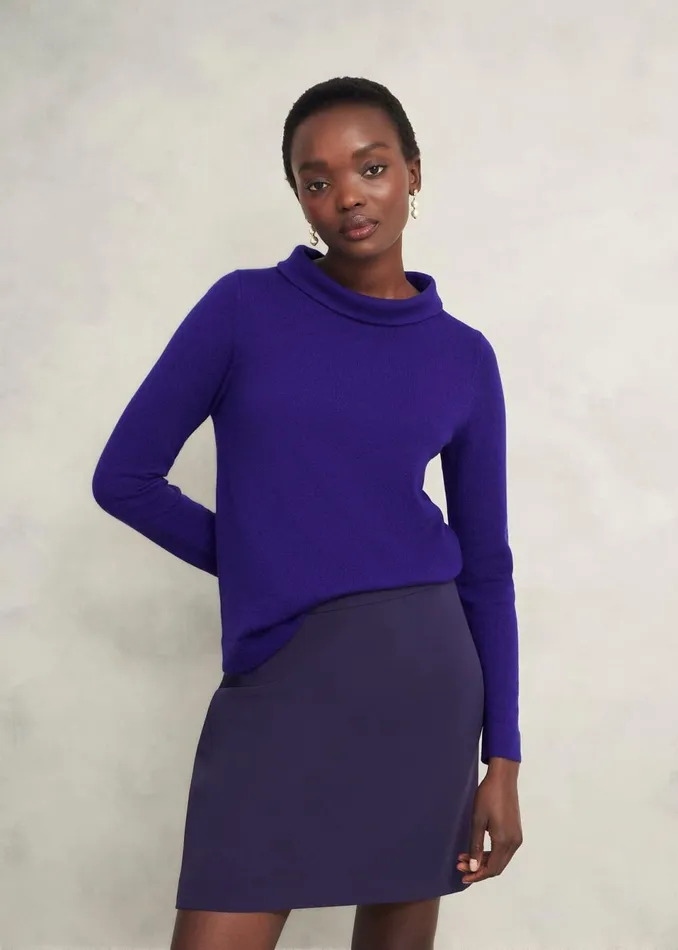 Women Jumpers and Cardigans Hobbs Audrey Wool Cashmere Jumper Cobalt Blue