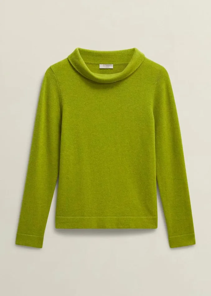Women Jumpers and Cardigans Hobbs Audrey Wool Cashmere Jumper Lime Green
