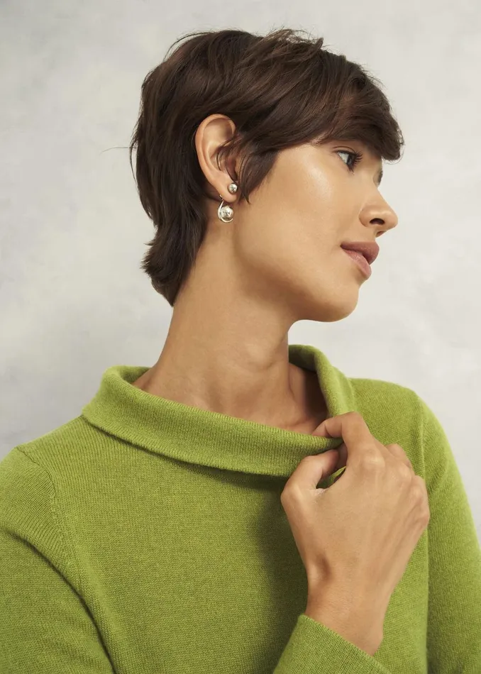Women Jumpers and Cardigans Hobbs Audrey Wool Cashmere Jumper Lime Green