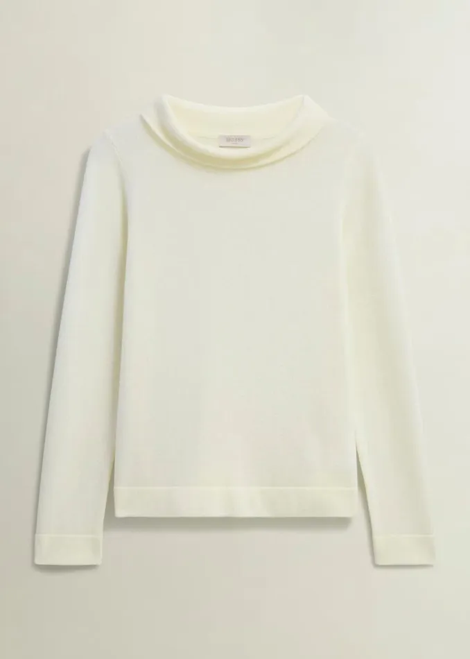 Women Jumpers and Cardigans Hobbs Audrey Wool Cashmere Jumper Warm Ivory