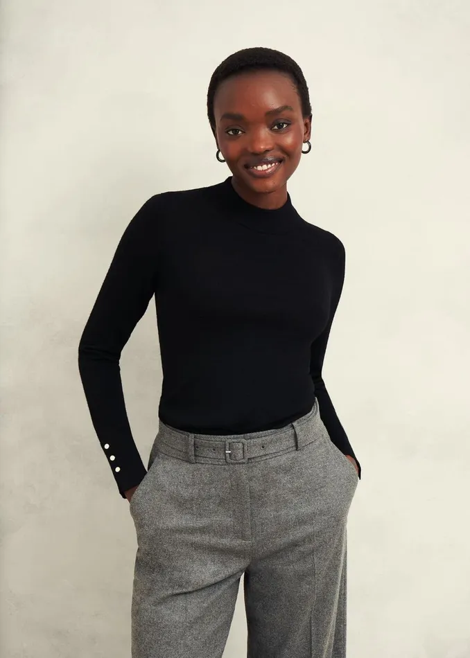 Women Jumpers and Cardigans Hobbs Bella Merino Wool Jumper Black