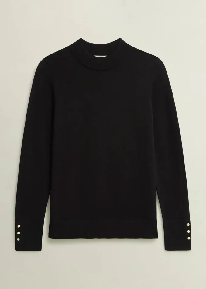Women Jumpers and Cardigans Hobbs Bella Merino Wool Jumper Black
