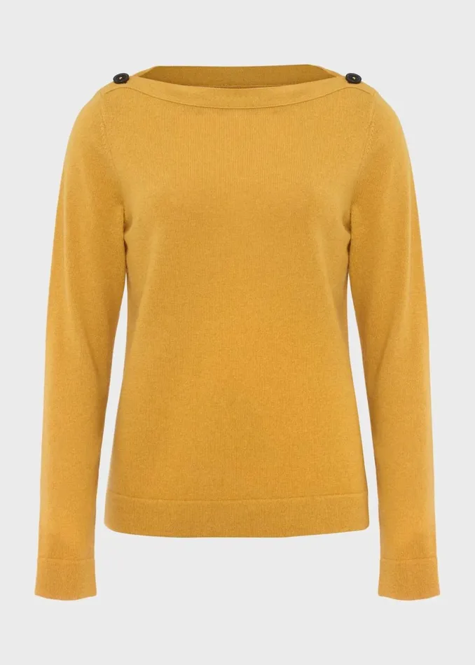 Women Jumpers and Cardigans Hobbs Brinley Wool Cashmere Jumper Golden Yellow