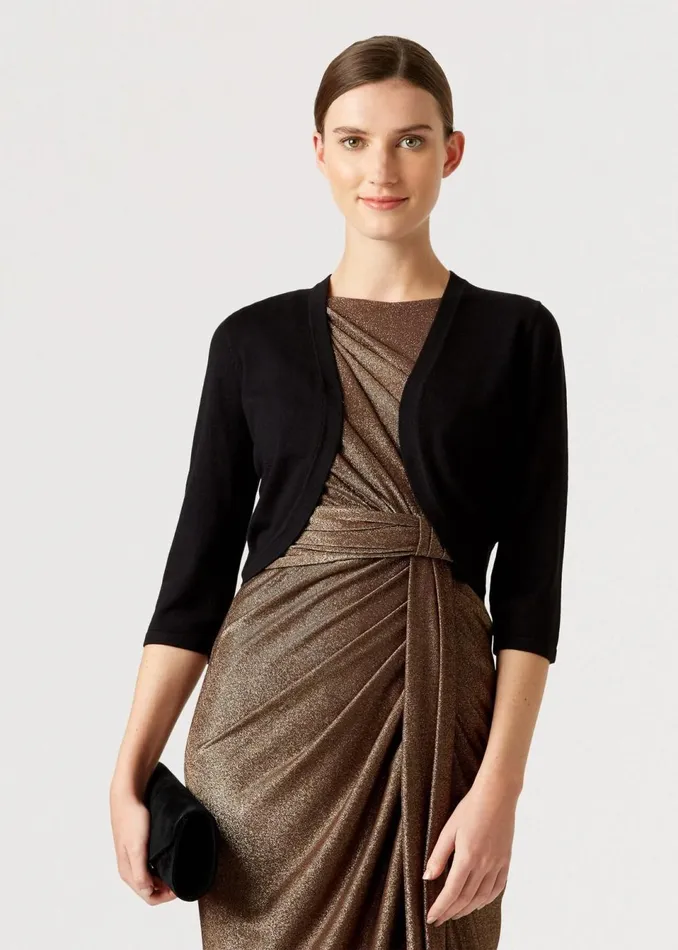 Women Jumpers and Cardigans Hobbs Carrie Bolero Black