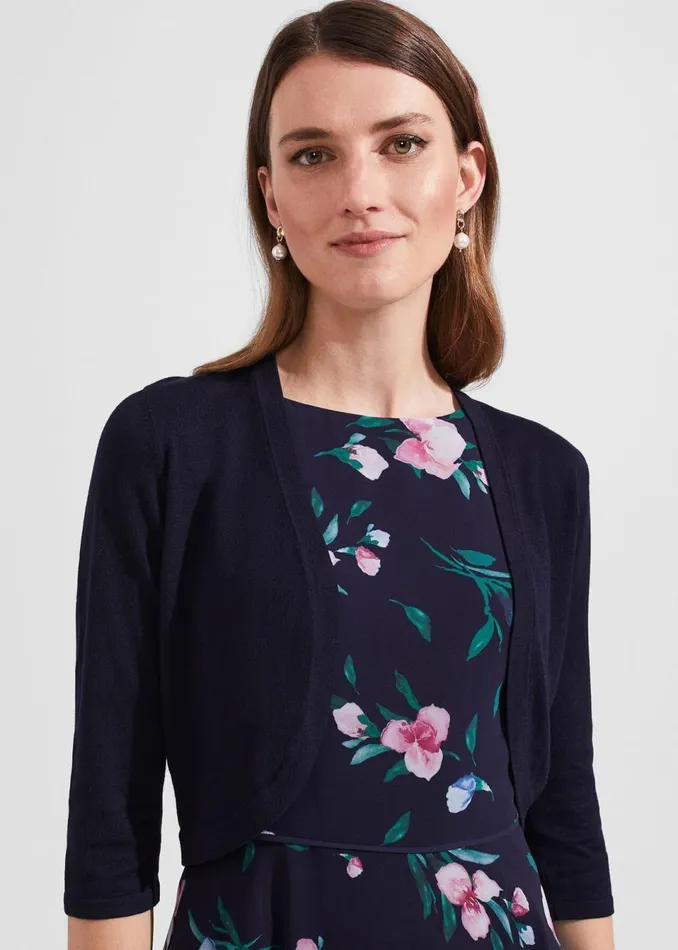 Women Jumpers and Cardigans Hobbs Carrie Bolero Navy