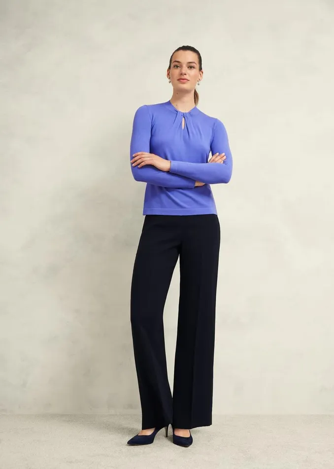 Women Jumpers and Cardigans Hobbs Effie Knitted Jumper Regatta Blue