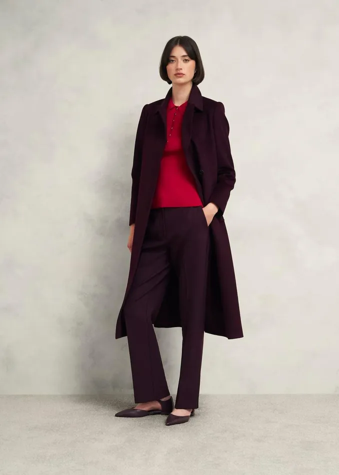 Women Jumpers and Cardigans Hobbs Fara Knitted Shirt Rowan Red