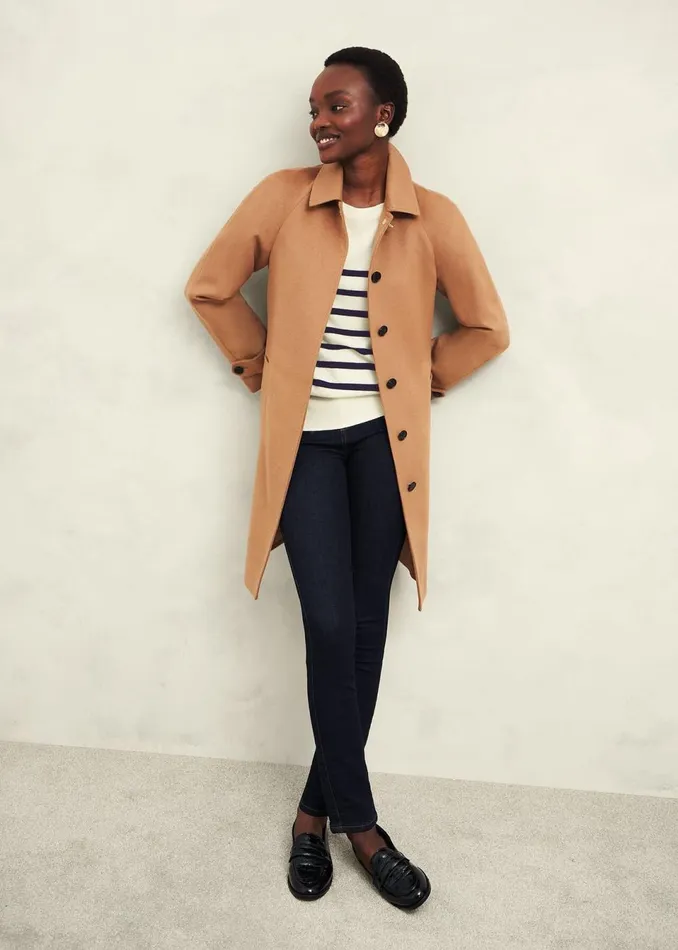Women Jumpers and Cardigans Hobbs Larina Cashmere Stripe Jumper Ivory Navy