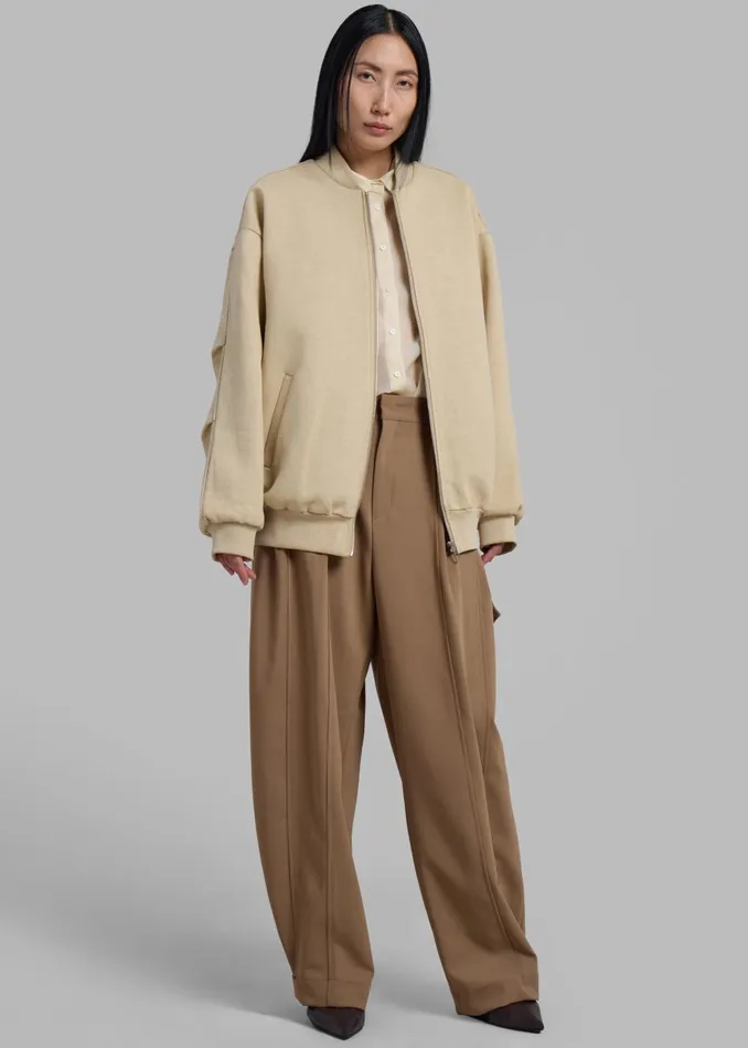 Women Jura Cotton Bomber Jacket 8211 Beige The Frankie Shop Outerwear