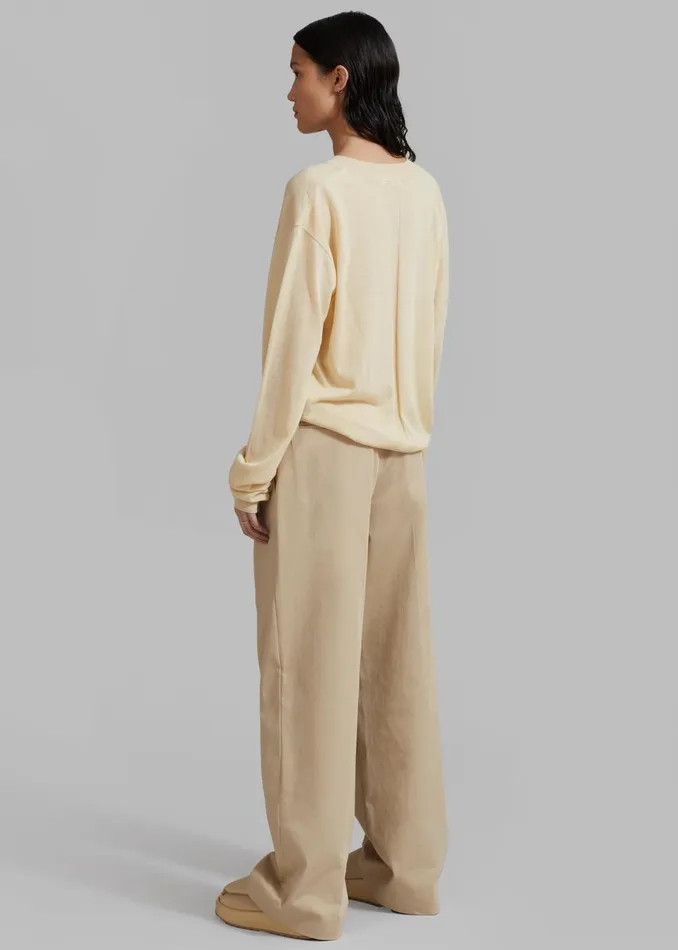 Women Juro VNeck Knit 8211 Butter The Frankie Shop Knitwear