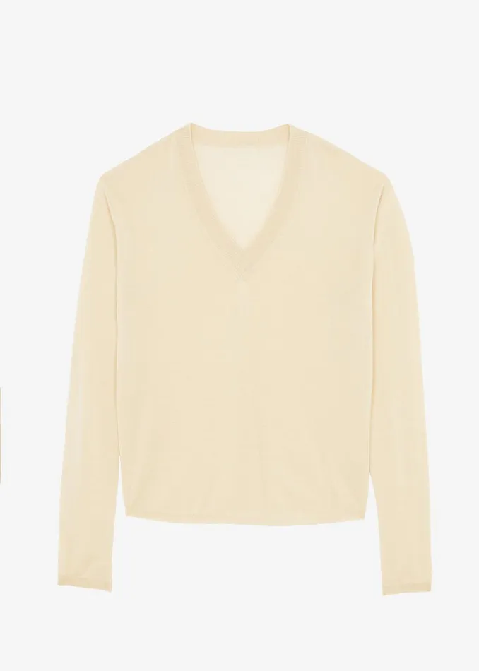 Women Juro VNeck Knit 8211 Butter The Frankie Shop Knitwear