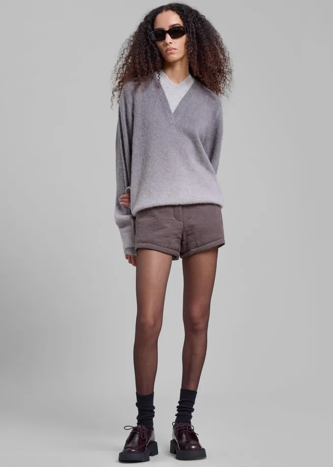 Women Jw Anderson VNeck Gradient Jumper 8211 Dark Grey The Frankie Shop Knitwear