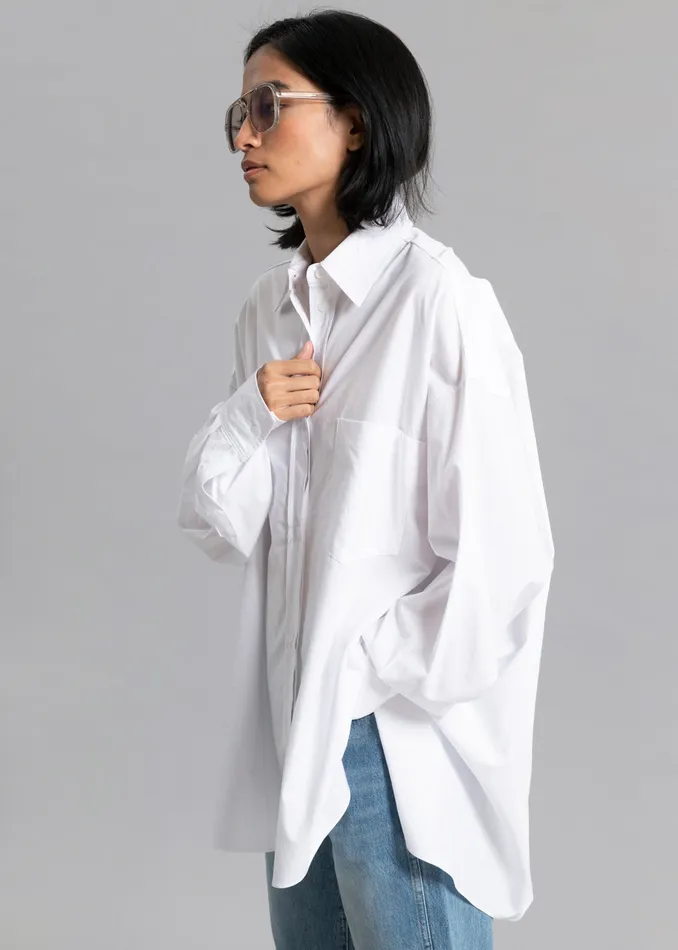 Women Kat Shirt 8211 White The Frankie Shop Tops