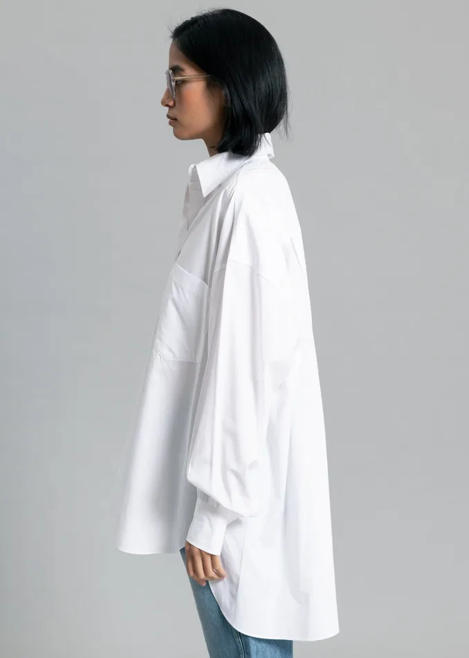 Women Kat Shirt 8211 White The Frankie Shop Tops