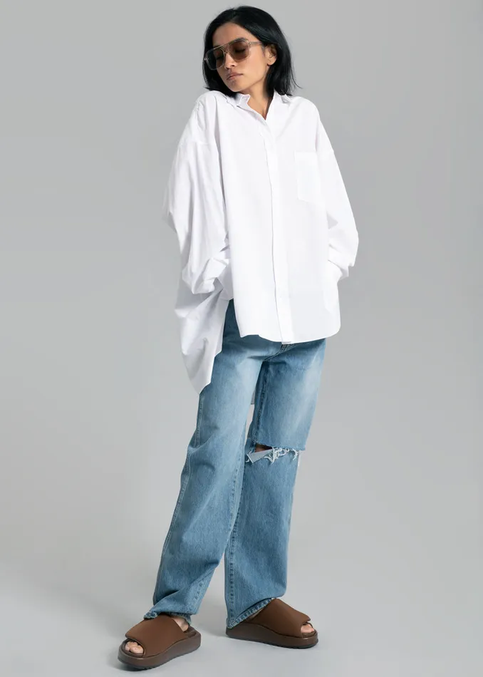 Women Kat Shirt 8211 White The Frankie Shop Tops