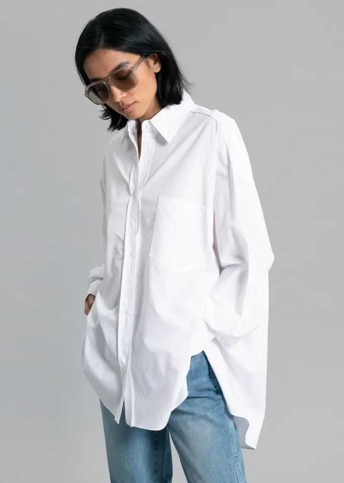 Women Kat Shirt 8211 White The Frankie Shop Tops