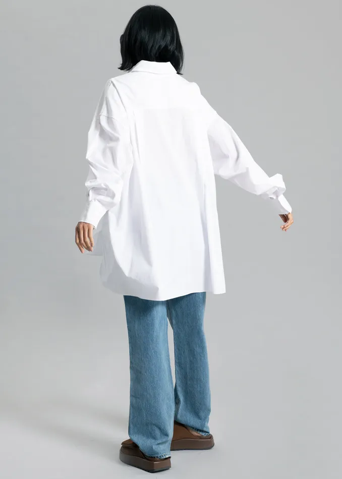 Women Kat Shirt 8211 White The Frankie Shop Tops