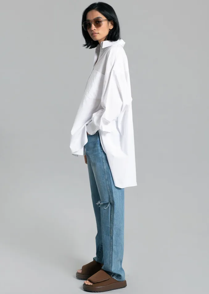 Women Kat Shirt 8211 White The Frankie Shop Tops