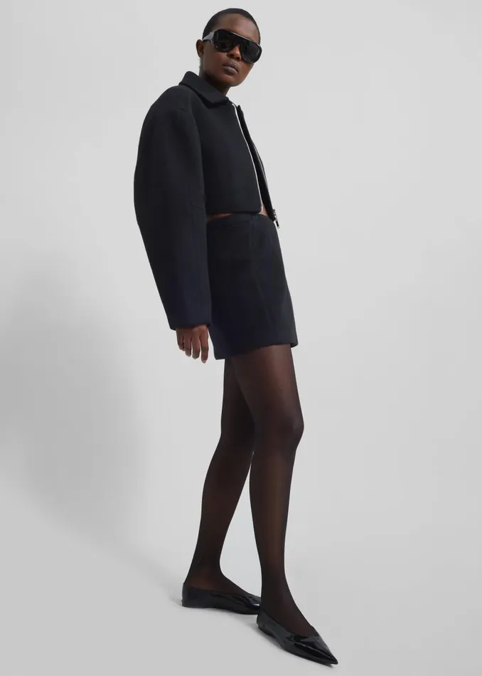 Women Kerrigan Wool Mini Skirt 8211 Black The Frankie Shop Bottoms