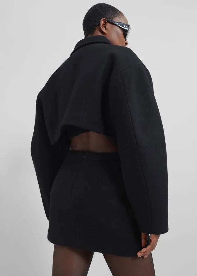 Women Kerrigan Wool Mini Skirt 8211 Black The Frankie Shop Bottoms