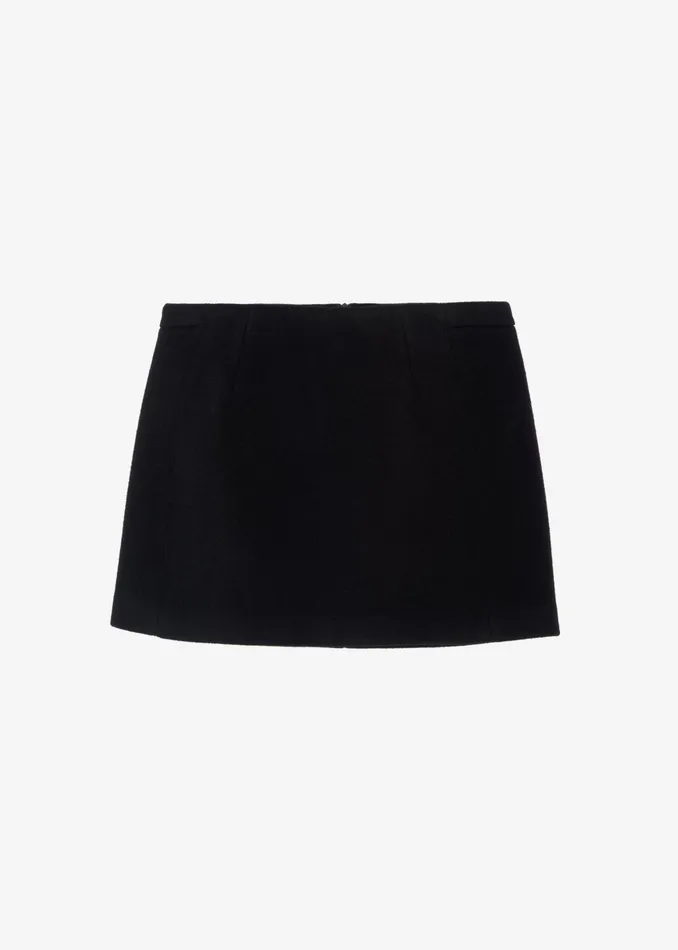 Women Kerrigan Wool Mini Skirt 8211 Black The Frankie Shop Bottoms