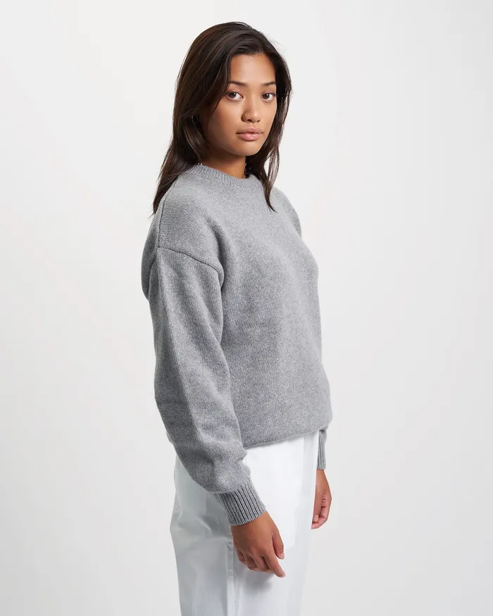 Women Knit Sweaters Colorfulstandard Oversized Merino Wool Crew 8211 Scarlet Red
