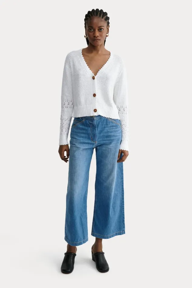 Women Knits Rachel Comey Olia Cardigan White Women Knits Rachel Comey Olia Cardigan White