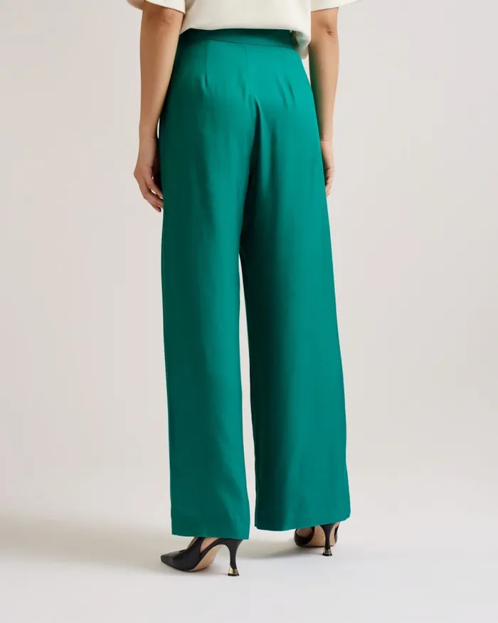 Women KRISSI 8211 Wide Leg Trousers Green Ted Baker Trousers and Shorts