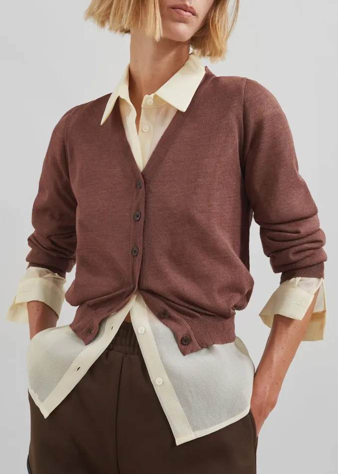 Women Kyoto Cardigan 8211 Brown The Frankie Shop Knitwear
