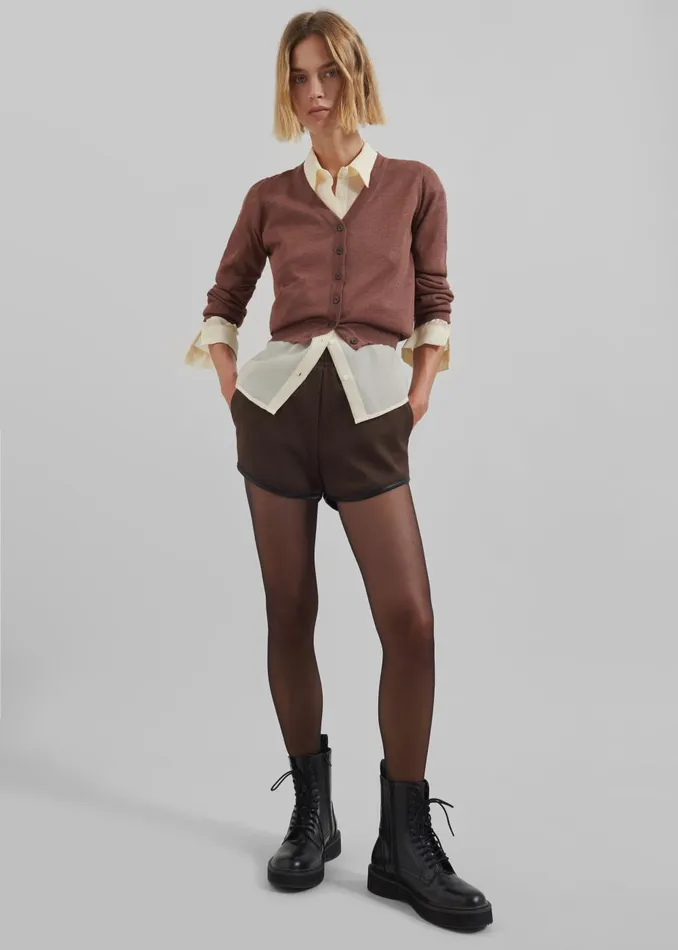 Women Kyoto Cardigan 8211 Brown The Frankie Shop Knitwear