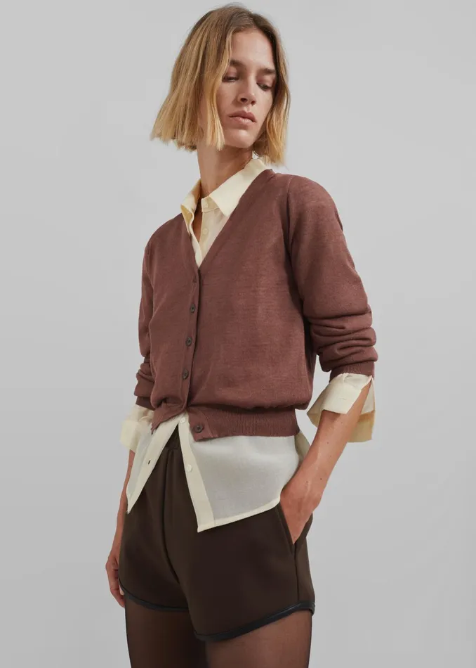 Women Kyoto Cardigan 8211 Brown The Frankie Shop Knitwear