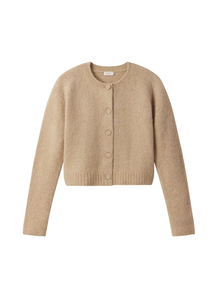 Women Lainie Alpaca Cardigan Dark Taupe ALC Tops