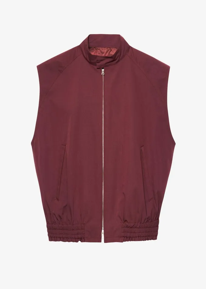 Women Lance Sleeveless Bomber Jacket 8211 Burgundy The Frankie Shop Outerwear