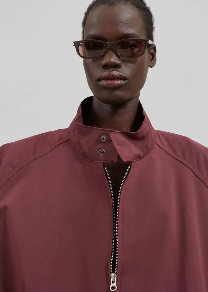 Women Lance Sleeveless Bomber Jacket 8211 Burgundy The Frankie Shop Outerwear