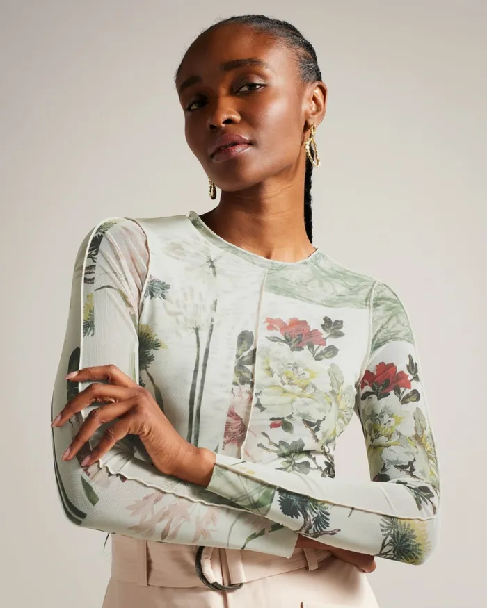 Women LAREANA 8211 Mesh Top With Baby Lock Seams White Ted Baker Tops and Blouses Women LAREANA 8211 Mesh Top With Baby Lock Seams White Ted Baker Tops and Blouses