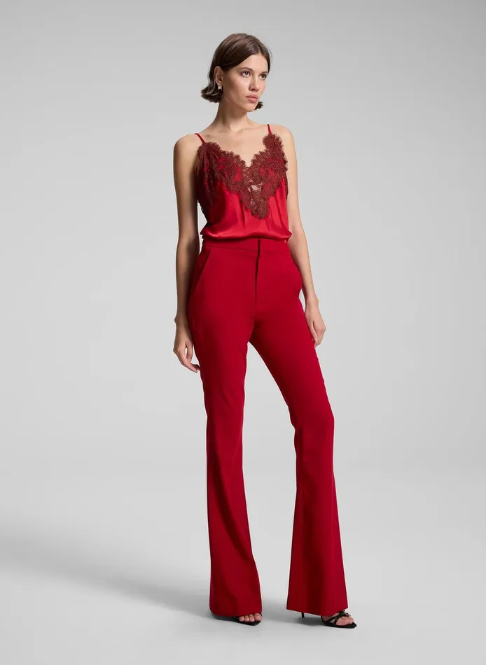 Women Lennon Satin And Lace Camisole Top Really Redbosco ALC Tops