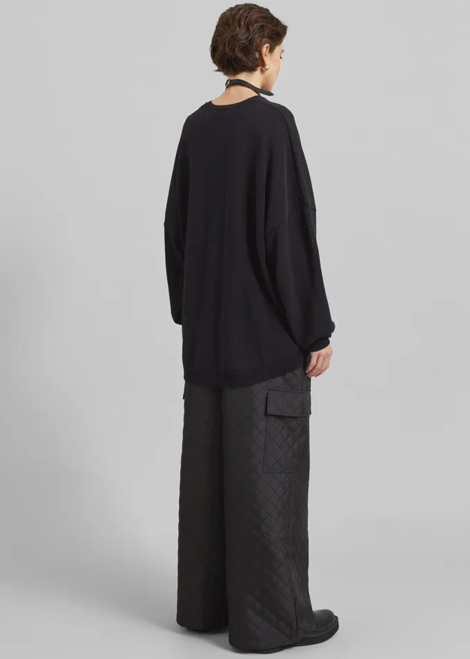 Women Lieto Quilted Pants 8211 Black The Frankie Shop Bottoms