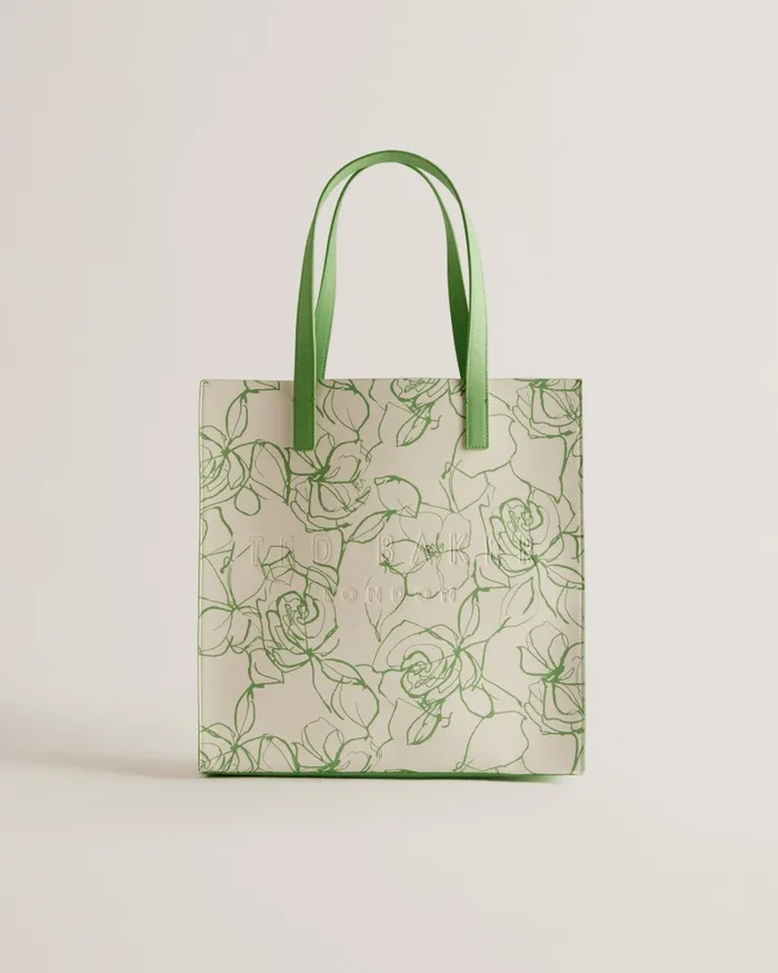 Women LINICON 8211 Large Floral Print Textured Icon Bag Cream Ted Baker Tote Bags Women LINICON 8211 Large Floral Print Textured Icon Bag Cream Ted Baker Tote Bags