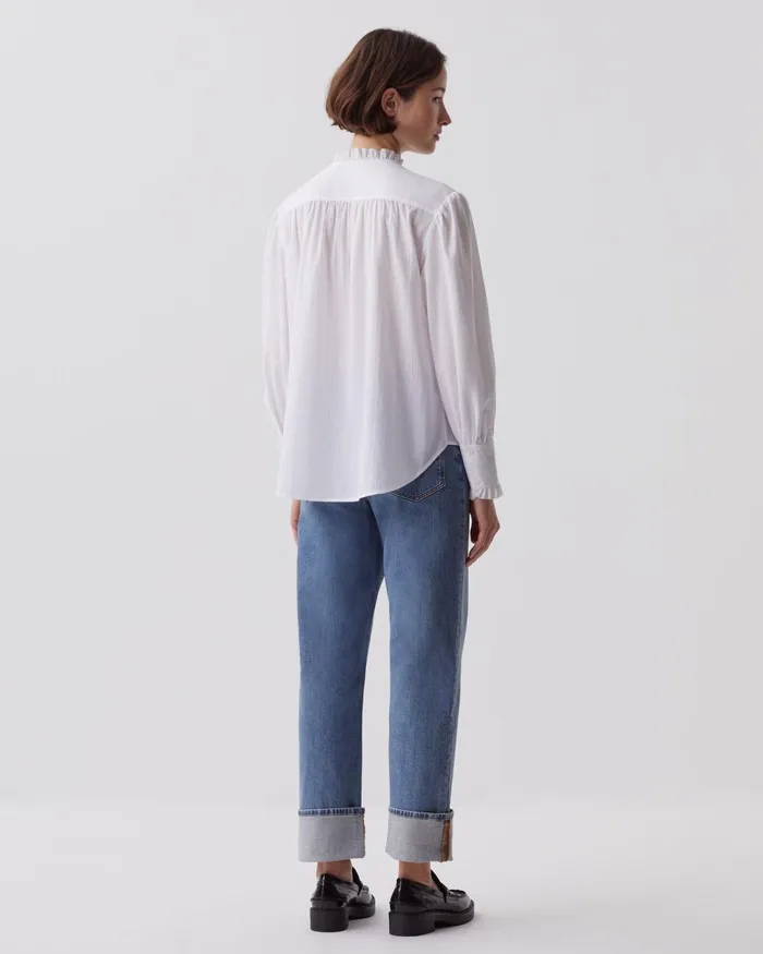 Women LongSleeve Cotton Shirt Gardenia Comptoir Des Cotonniers Blouses and Shirts and Tops Women LongSleeve Cotton Shirt Gardenia Comptoir Des Cotonniers Blouses and Shirts and Tops