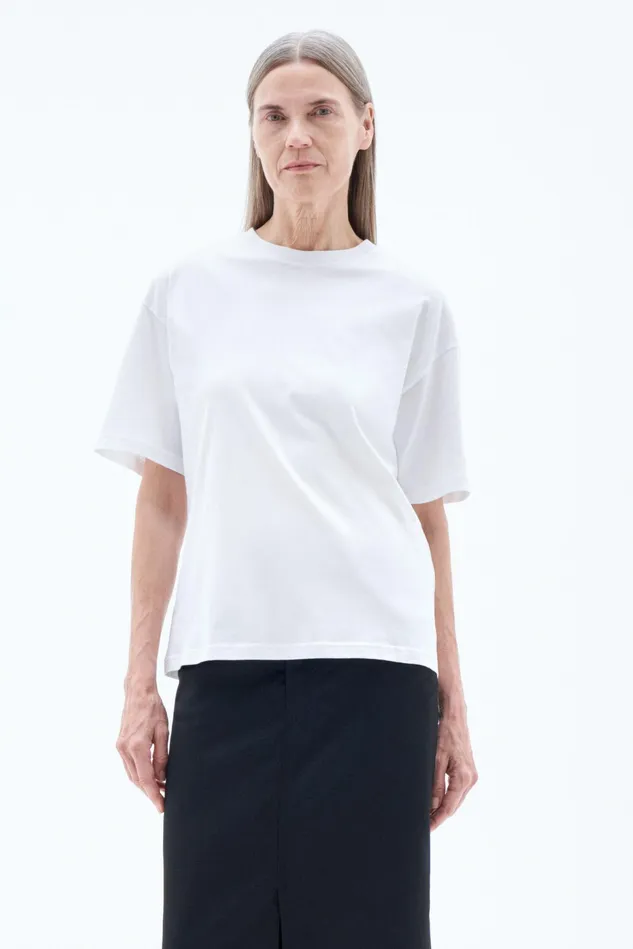 Women Loose Fit Tee White Filippa K Tops