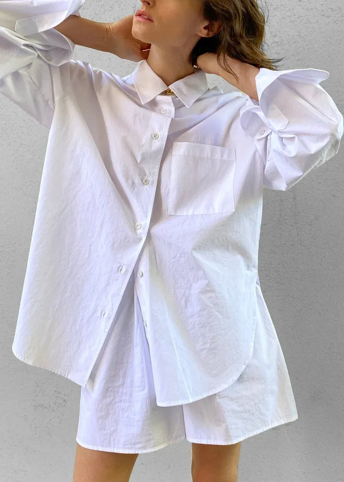 Women Lui Organic Cotton Boxer Short 8211 White The Frankie Shop Bottoms