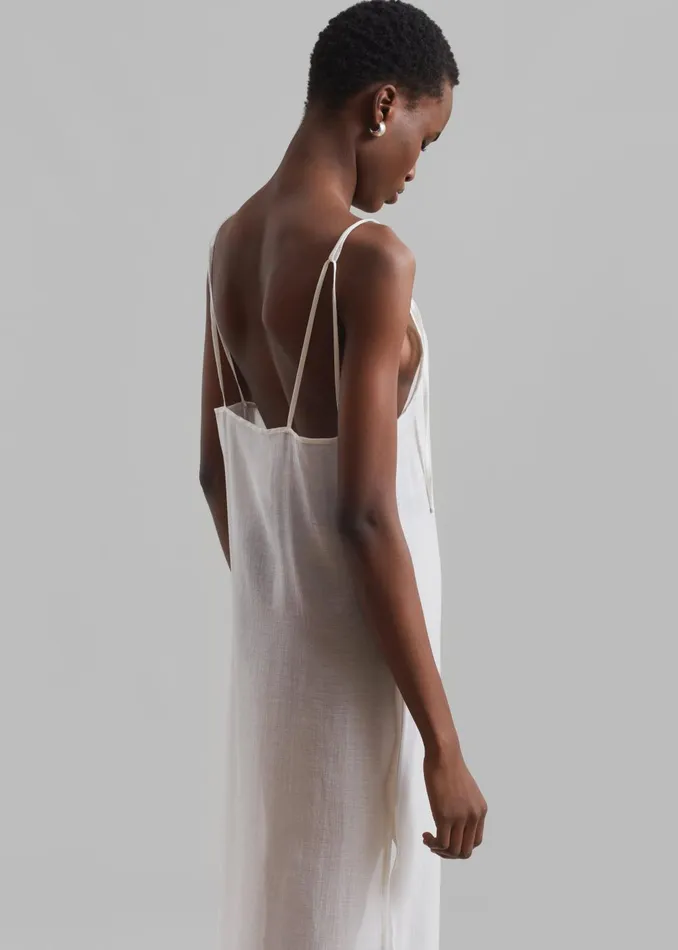 Women Madeline Sheer Midi Dress 8211 Off White The Frankie Shop Dresses